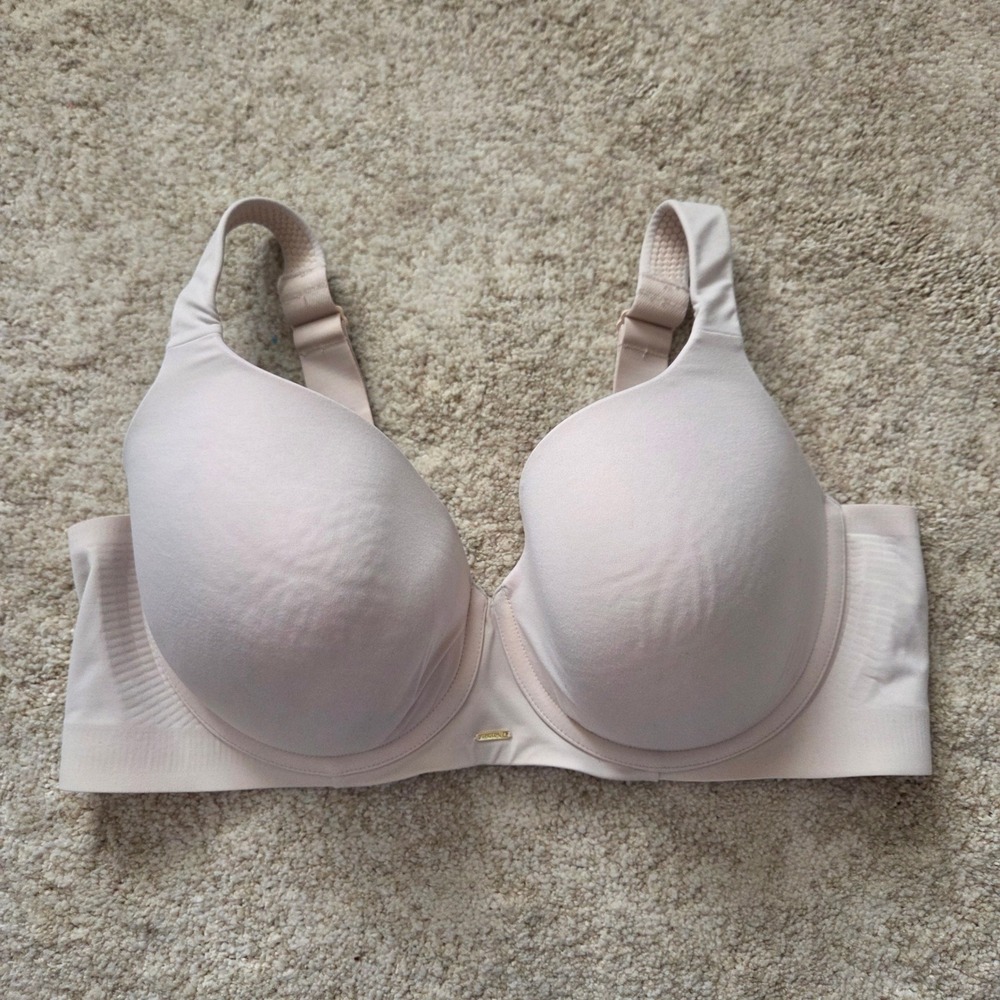 Lane Bryant Cacique Balconette Nude Bra 42DDD Back Full Coverage Underwire Lined